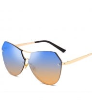 6 Colors Available Irregular Shape Frame Unisex High Fashion Sunglasses