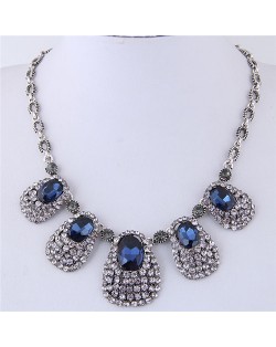 Glistening Waterdrops Vintage Fashion Short Costume Necklace