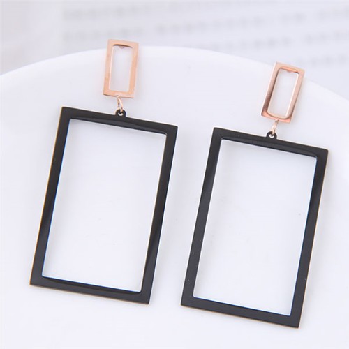 large black stud earrings