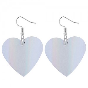 Glistening Alloy Heart Design High Fashion Earrings