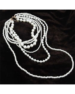 Beautiful Multi-layers Pearl Necklace