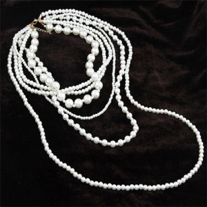 Beautiful Multi-layers Pearl Necklace