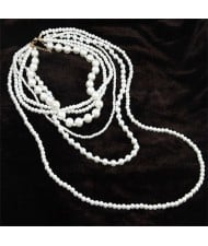 Beautiful Multi-layers Pearl Necklace