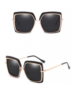 6 Colors Golden Rim Large Irregular Frame Unisex High Fashion Sunglasses