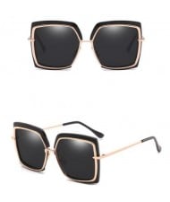 6 Colors Golden Rim Large Irregular Frame Unisex High Fashion Sunglasses