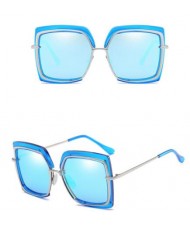 6 Colors Golden Rim Large Irregular Frame Unisex High Fashion Sunglasses