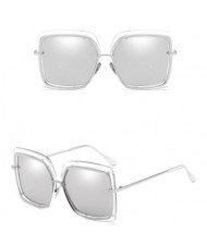 6 Colors Golden Rim Large Irregular Frame Unisex High Fashion Sunglasses