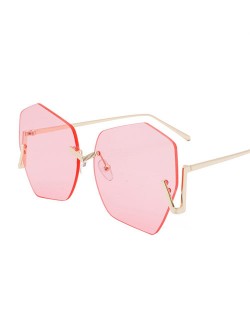 5 Colors Available Unique Hollow-out Design Octagon Frame Unisex Fashion Sunglasses