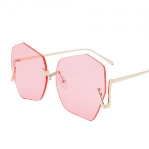5 Colors Available Unique Hollow-out Design Octagon Frame Unisex Fashion Sunglasses