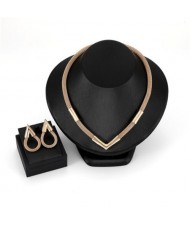 Waterdrop Theme Simple Design High Fashion 2 pcs Fashion Jewelry Set