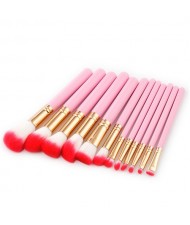 12 pcs Pinky Fashion Cosmetic Makeup Brushes