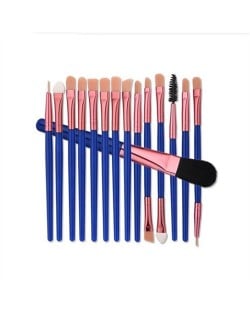 15 pcs Blue Fashion Cosmetic Makeup Brushes