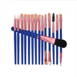 15 pcs Blue Fashion Cosmetic Makeup Brushes