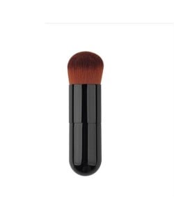 Dark Brown Black Handle Short Makeup Brush