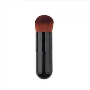Dark Brown Black Handle Short Makeup Brush