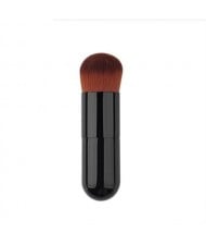 Dark Brown Black Handle Short Makeup Brush