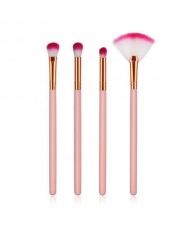 4 pcs Flame Style High Fashion Cosmetic Makeup Brushes
