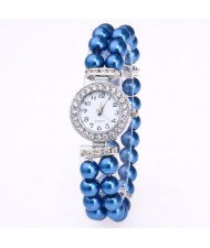 4 Colors Available Pearls Fashion Mini Index Design Women Wrist Watch