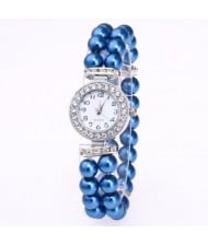 4 Colors Available Pearls Fashion Mini Index Design Women Wrist Watch