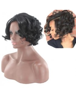 African Curly Color 1b High Fashion Synthetic Wig