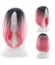 11 Colors Available Bob Style Middle Side Part High Fashion Short Women Synthetic Wig