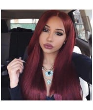 6 Color Available Long Straight Hair High Fashion Women Synthetic Wig