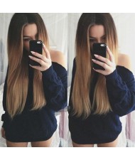 6 Color Available Long Straight Hair High Fashion Women Synthetic Wig