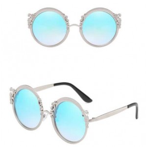 6 Colors Available Vintage Vine Decorated Round Frame Women High Fashion Sunglasses