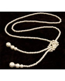 Pearl Fashion Long Style Costume Necklace
