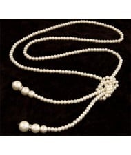 Pearl Fashion Long Style Costume Necklace