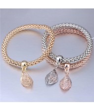 Fashion Elements Pendants Weaving Design Alloy 3 pcs Set Costume Bracelet - Leaves