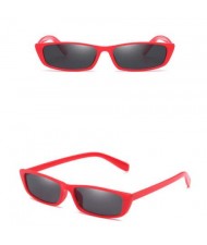 5 Colors Available Vintage Plain Square Frame Fashion Sunglasses