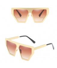 6 Colors Available Thick Pentagonal Frame Bold Fashion Sunglasses