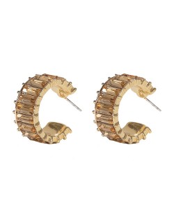 Dangling Round Sequins Summer Chunky Fashion Earrings - Purple