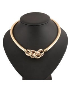 2 Colors Available Chain Style Pendant Chunky Fashion Statement Necklace
