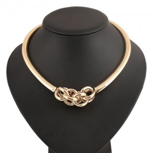 2 Colors Available Chain Style Pendant Chunky Fashion Statement Necklace