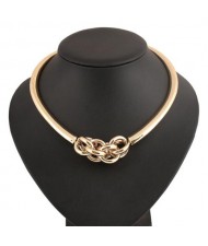 2 Colors Available Chain Style Pendant Chunky Fashion Statement Necklace