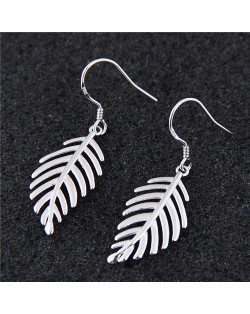 Tropical Leaf Design High Fashion Copper Earrings
