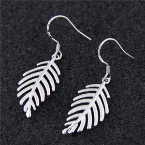 Tropical Leaf Design High Fashion Copper Earrings