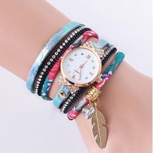 6 Colors Available Multi-layer Twirling Style Costume Wrist Watch