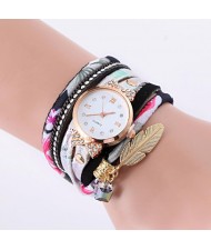 6 Colors Available Multi-layer Twirling Style Costume Wrist Watch