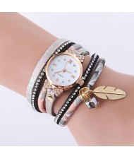 6 Colors Available Multi-layer Twirling Style Costume Wrist Watch