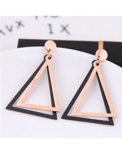 Triangles High Fashion Stainless Steel Stud Earrings