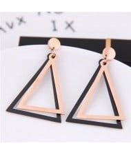 Triangles High Fashion Stainless Steel Stud Earrings
