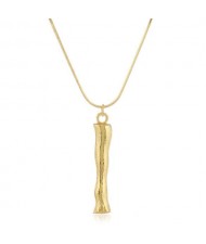 Punk High Fashion Alphabets Golden Alloy Costume Necklace - I