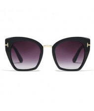 6 Colors Available Golden Heart Decorated Bold Frame High Fashion Sunglasses