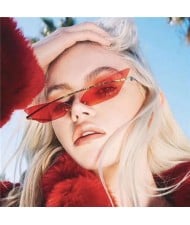 7 Colors Available Frameless Cat Eye Style Cool Fashion Women Sunglasses