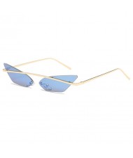 7 Colors Available Frameless Cat Eye Style Cool Fashion Women Sunglasses