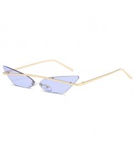 7 Colors Available Frameless Cat Eye Style Cool Fashion Women Sunglasses