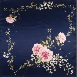 4 Colors Available Flowers Heart Image Romantic Fashion Square Scarf